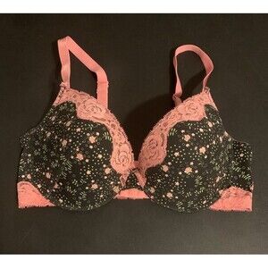 Sophie B Size 36D Bra Demi Underwire Molded Cup Floral Lace DB2437